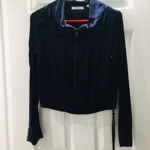 JLO 100% silk crop top